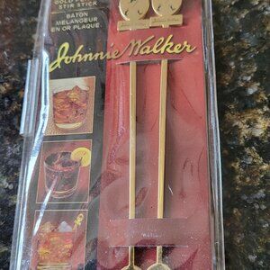 NIB Collector's Delight!! Johnnie Walker Gold Plated Swizzle Sticks